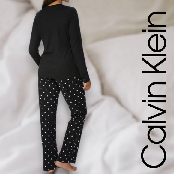 Calvin Klein | 2 Piece Fleece Pajama Set | Black | NWOT - Picture 2 of 4